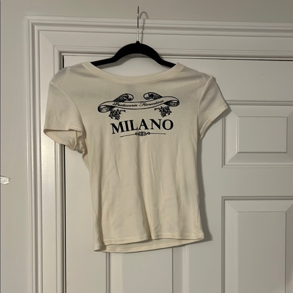 Divided Cream Fitted Short Sleeve T-Shirt